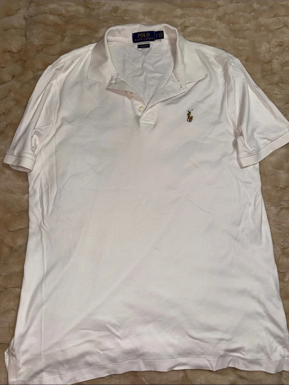 Polo by Ralph Lauren Men’s White Short-Sleeve Polo with Embroidered Pony